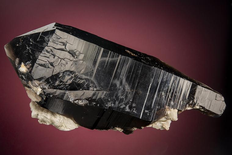 QUARTZ var. Smoky with ALBITE var. Cleavelandite